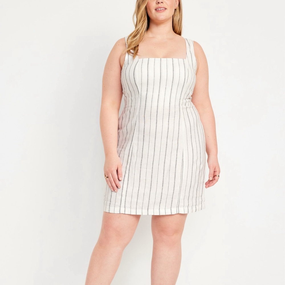 NWT old navy square neck linen dress 3x
